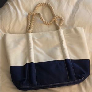 NWOT Neiman Marcus Rope Handle Beach Tote